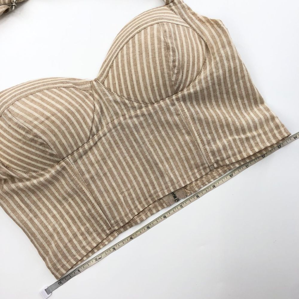superdown Rudy Halter Top in Beige & White Small - Picture 11 of 11